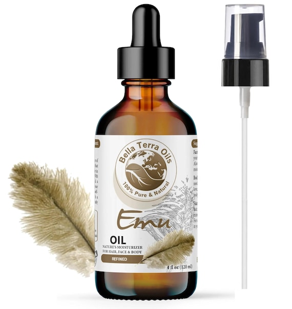 Natural Emu Oil for Skin, Body and Hair - Carrier Oil for Skin, Hair, Massage, DIY Skincare, Soap and Lotion Making, Choose Size