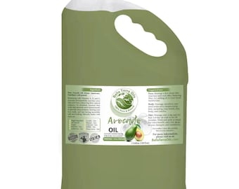 Avocado Oil Gallon 128oz Wholesale Bulk Carrier Oil for Dry Skin and Massage, Soap and Lotion Making, Spa Salon Supply