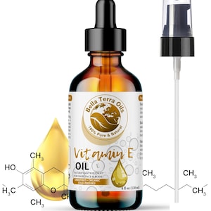 Organic Vitamin E Oil - Choose Size: 2oz, 4oz, 8oz, 16oz, 128oz | Natural Oil