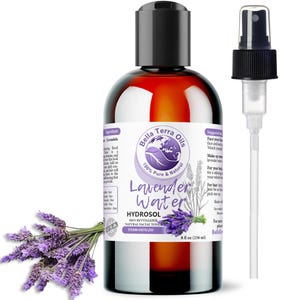 Lavender Water 8oz - Pure, All-Natural Floral Hydrosol for Beauty & Relaxation