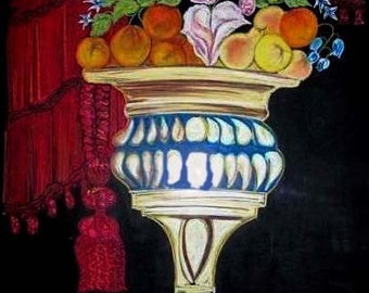 Vase 1 With FLOWERS AND FRUITS