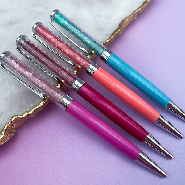 Silver Crystal Ballpoint Pen, Planner Pen, Stationery Gift, Bridesmaid Gift, Gift for Her, Diamond Pen, Crystal Pen, Silver Pen