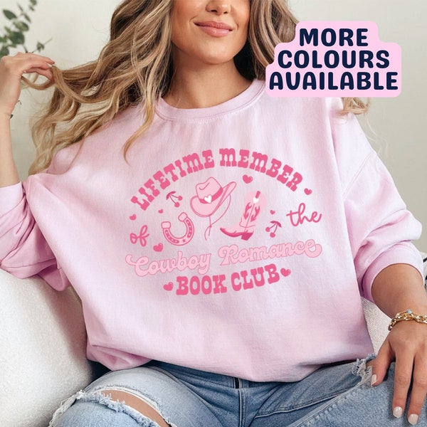 Cowboy Romance Book Club Sweatshirt, Cowboy Sweater, Western Sweater, Book Lover Gift, Western Fashion, Cowboy Book Sweater