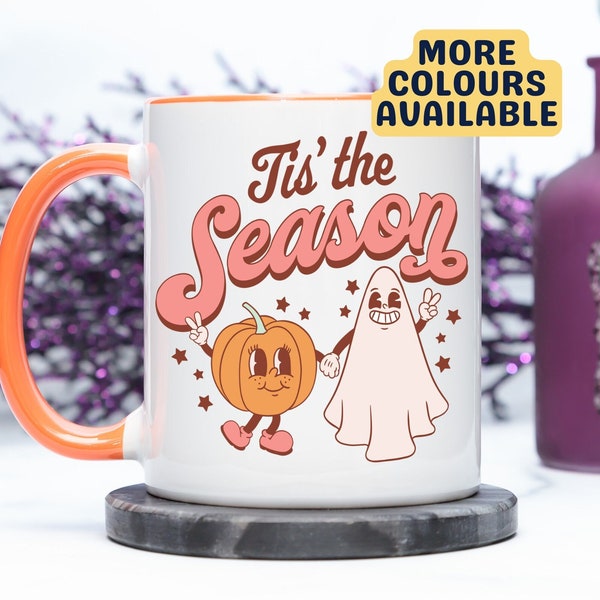 Tis' The Season Halloween Mug, Spooky Season Gift, Autumn Ceramic Mug, Home Decor Gift, Drinkware, Seasonal Coffee Mug