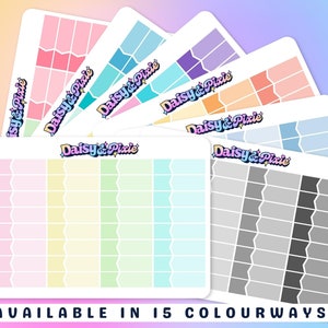 Flag Label Planner Stickers, Appointment Label Boxes, Functional Planner Stickers, Quarter Box Stickers, Vertical Planner Sticker Sheet