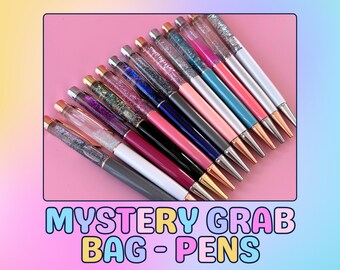 Mystery Grab Bag of Glitter Pens! Super Seconds Festival, Floating Glitter Pen, Planner Pen, Ballpoint Pen, Sparkle Pen, Luxury Pen