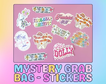 Mystery Grab Bag Vinyl Stickers, Super Seconds Festival, Holographic Stickers, Laptop Stickers, Glossy Stickers, Glitter Stickers