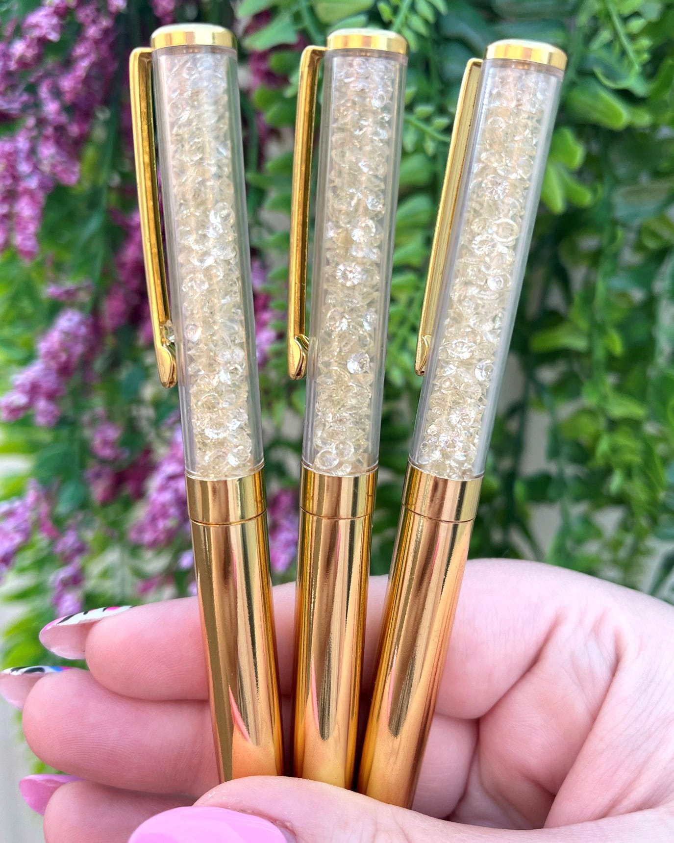 Metallic Gold Crystal Pen Gold Sparkle Pen Gold Diamond Pen Etsy.de