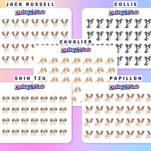 Dog Planner Stickers Mixed Breeds or Pick Your Breed Frenchie, Pug, Shih Tzu, Maltese, Labrador, Bulldog, Terrier, Dachshund, Chihuahua image 4