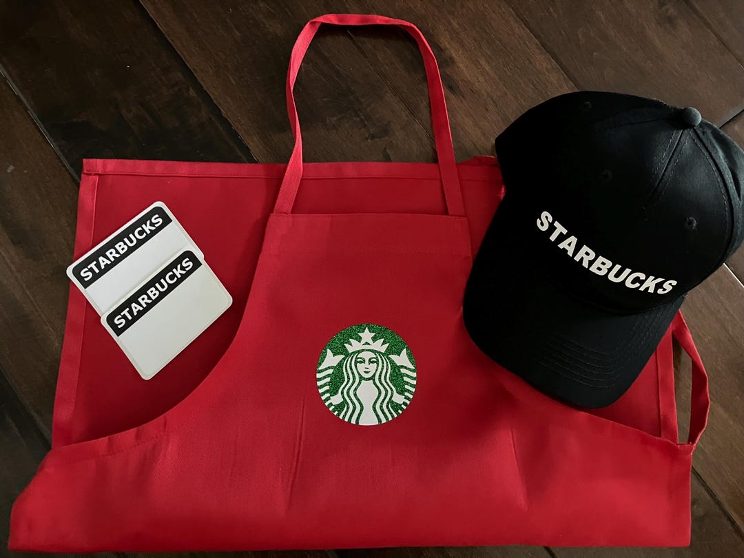Kids Ages 12-18 Months, 2-4, 5-9 Starbucks Christmas Red Apron And