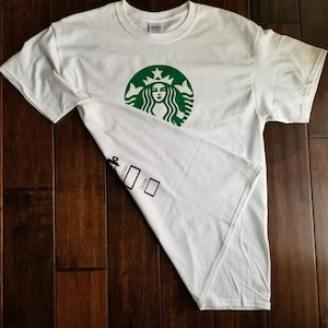 Men or Women&#39;s Popular Coffee Drink Shirt - Customize your order with name and drink order!