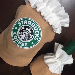 Frappuccino Costume w/ headband OR hat. Tri-Color Logo.