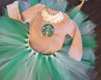 Limited stock - Coffee Tutu ONLY - does NOT include the bodysuit or headband