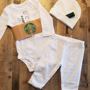 Hot Coffee Cup Costume for Baby Adorable hot cup with cardboard sleeve. image 5