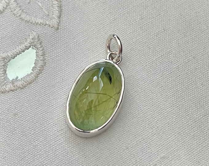 Prehnite Pendant, Silver (PRP4)