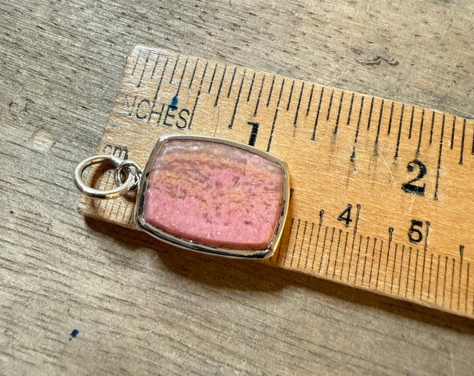 Rhodonite Pendant, Silver