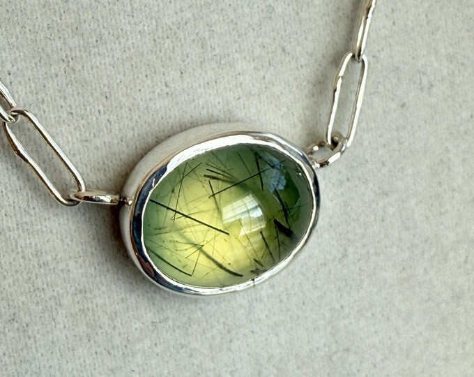 Silver Prehnite Bella Beans Necklace (BBN44)