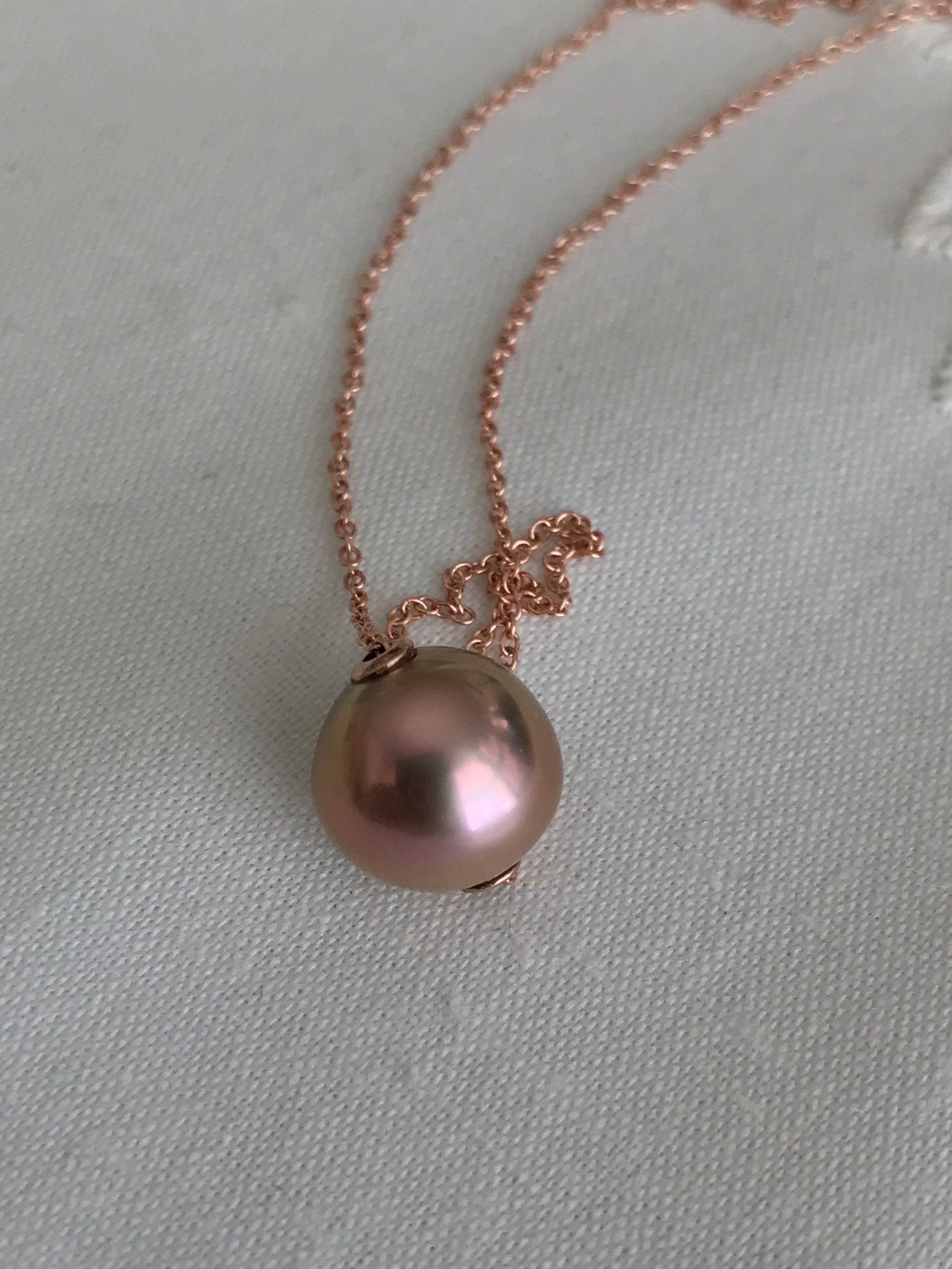 Sterling Silver & Rose Gold Plated Edison Freshwater Pearl Pink Toggle Necklace main image 1