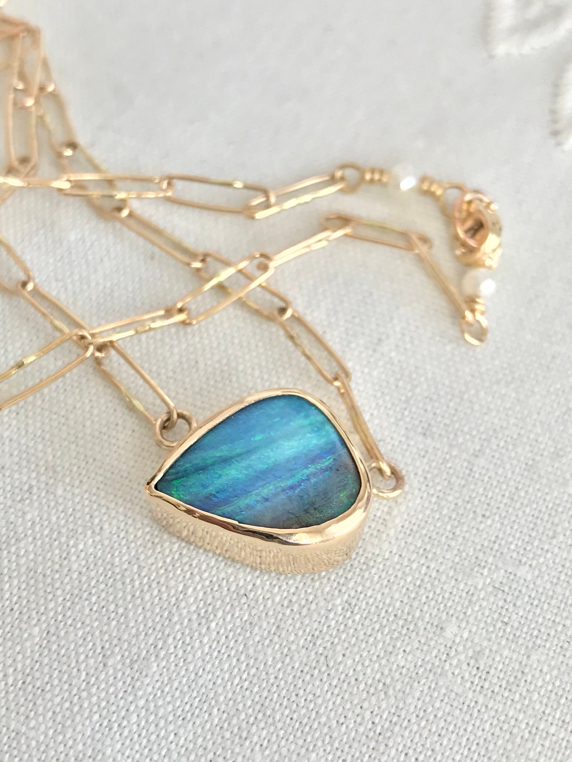 14k opal necklace deals
