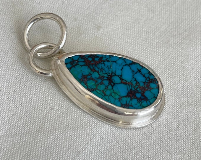 Chrysocolla Pendant, Silver (CP4)