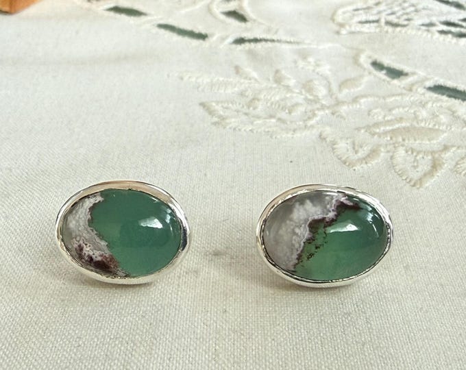 Aquaprase Stud Earrings, Silver (BBS1)