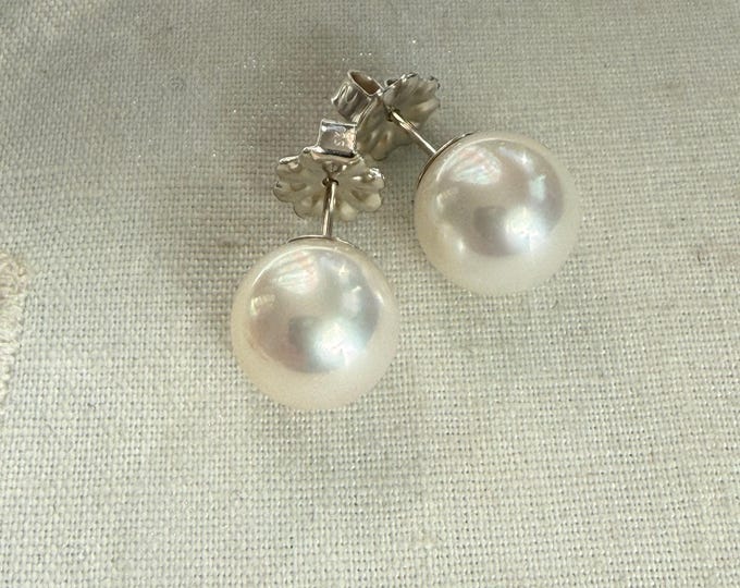 Cultured Freshwater Pearl Stud Earrings, Sterling Silver