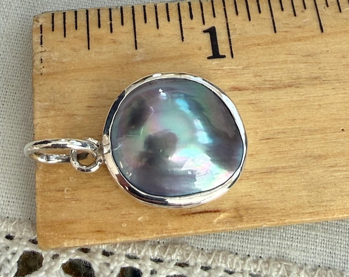 Cultured Sea of Cortez Mabe Pearl Pendant, Silver (SoCP21)