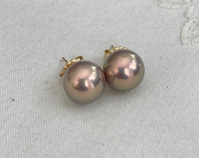 Cultured Freshwater Pearl Stud Earrings, 14k (CFWPS6)