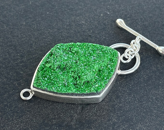 Uvarovite Garnet Toggle Clasp, Silver (UTC1)