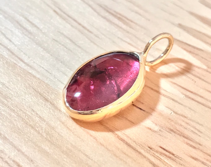 Rubellite Tourmaline Pendant, 14k (PIP9)