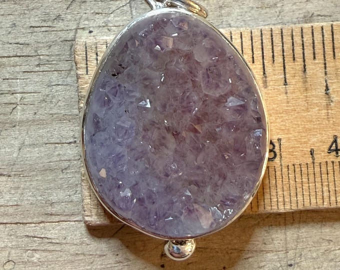 Amethyst Drusy Pendant, Silver (ADP1)