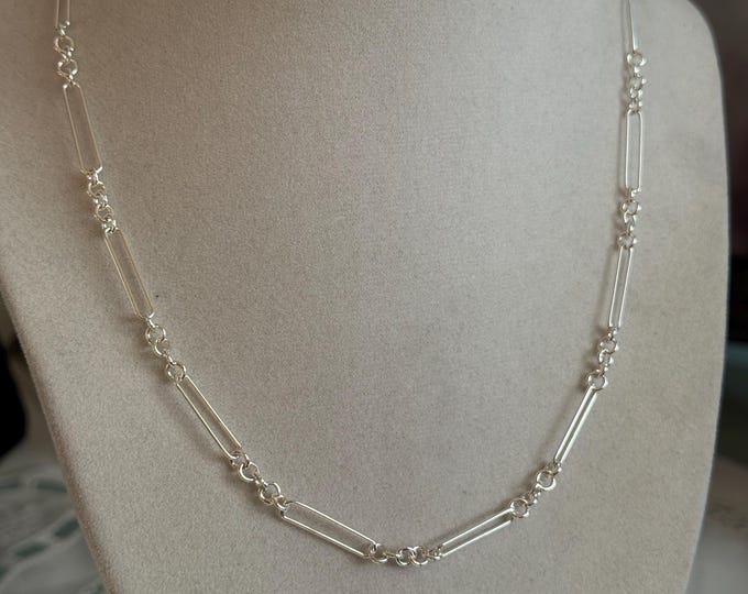Funky Five Link Chain, Sterling Silver