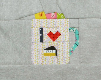 I Heart Cake, a paper piecing pattern