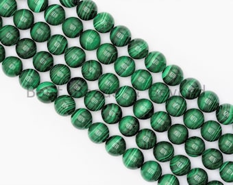 R-F-MAL-03052018 Genuine Malachite Smooth Round Loose Beads Size 12mm Approx 15.5/'/' Long per Strand