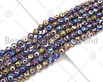 6pcs-12mmX7mm Tibetan Natural veins Agate gemstone barrel beads