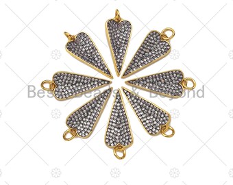 Rhodium Triangle Necklace Triangle Pave Pendant Cubic Zirconia Charms Cubic Zirconia Bridal Jewelry Micro Pave Charms Silver Triangle