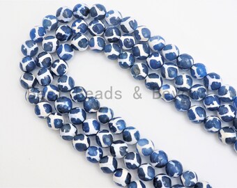 6pcs-12mmX7mm Tibetan Natural veins Agate gemstone barrel beads