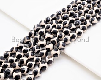 6pcs-12mmX7mm Tibetan Natural veins Agate gemstone barrel beads