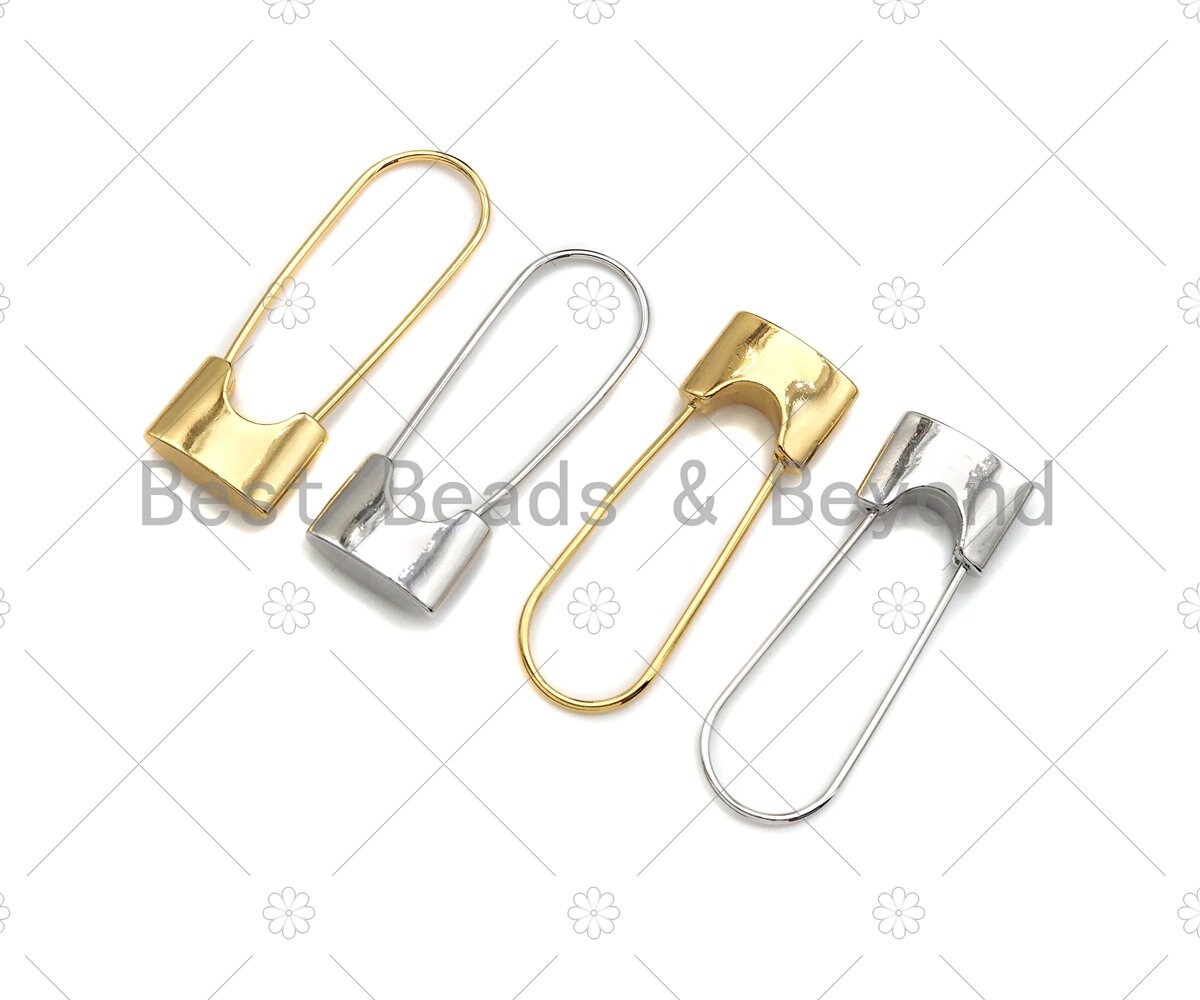 18k Dainty Gold Safety Pin Lock Clasp Safety Pin Lock Clasp Etsy