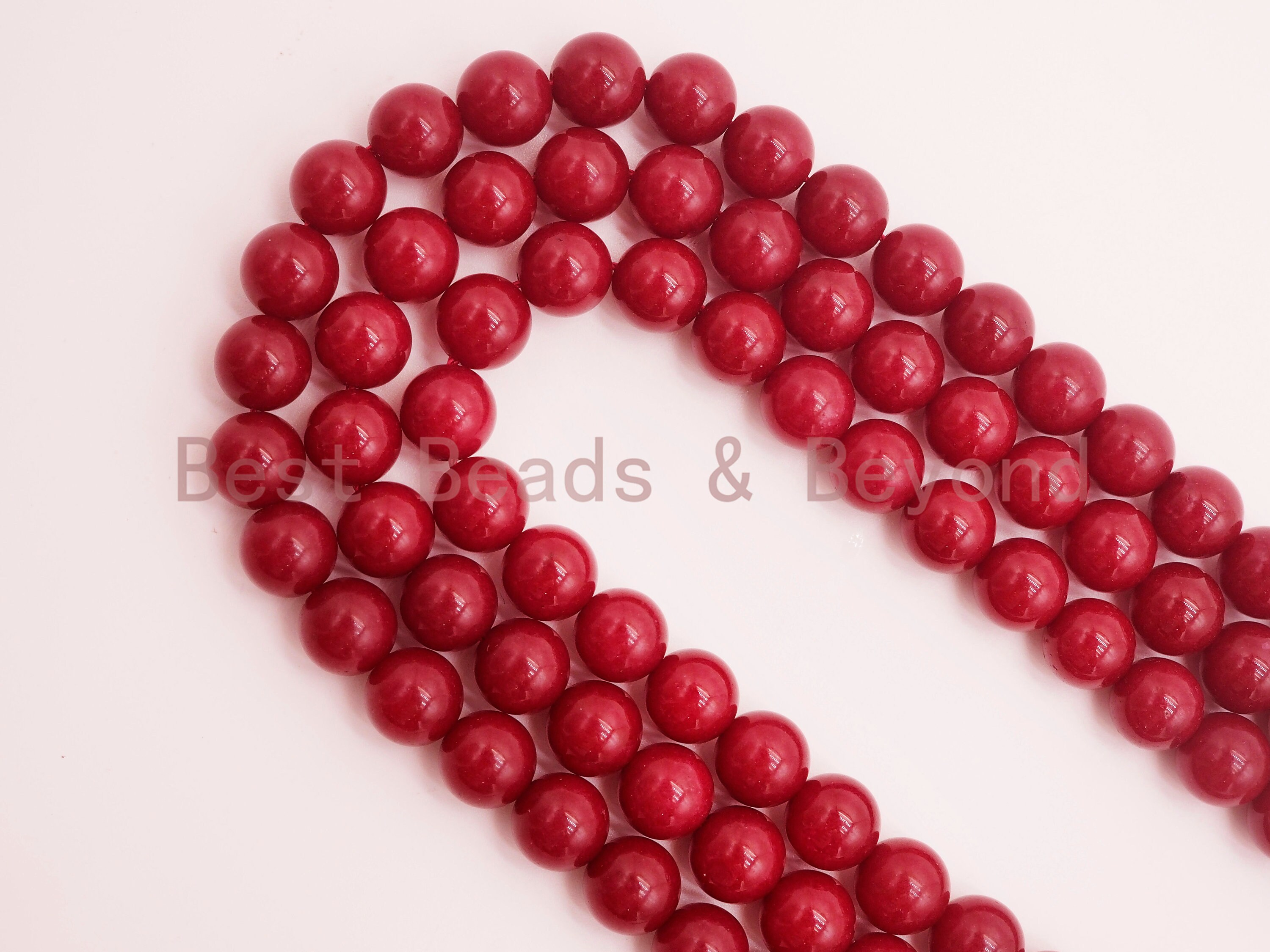 Smooth/Faceted Round Dyed Ruby Jade beads 8mm/10mm/12mm/14mm Etsy