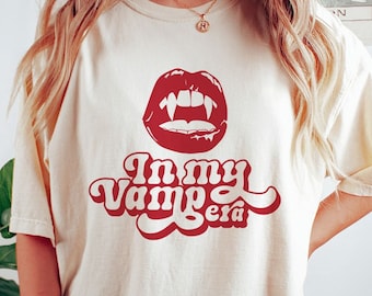 Vampire Fangs T-Shirt: Retro Halloween Tee - "In My Vamp Era"