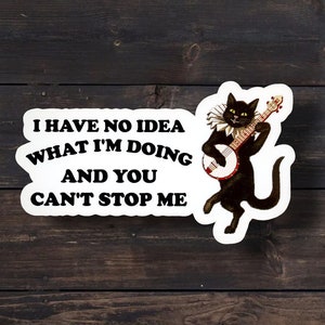 Funny Cat Meme Sticker: I Have No Idea What I&#39;m Doing