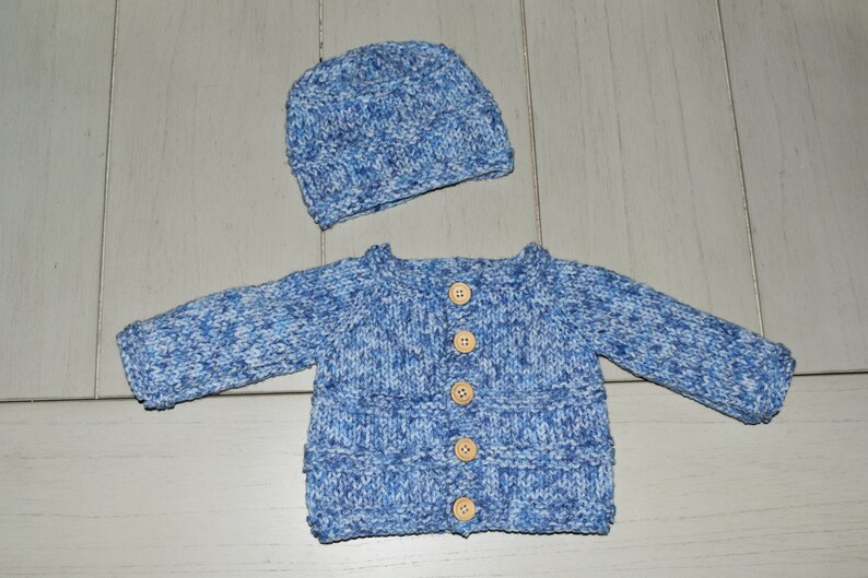 Hand Knitted Baby Cardigans Size 3-6 Months.