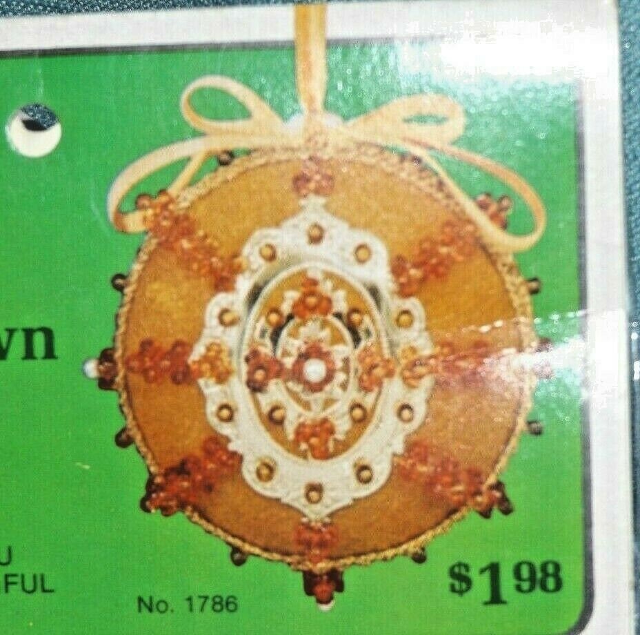 Walco BE-JEWELED BEAUTY BALL Pink Vtg Sequin Bead Christmas Ornament Craft Kit