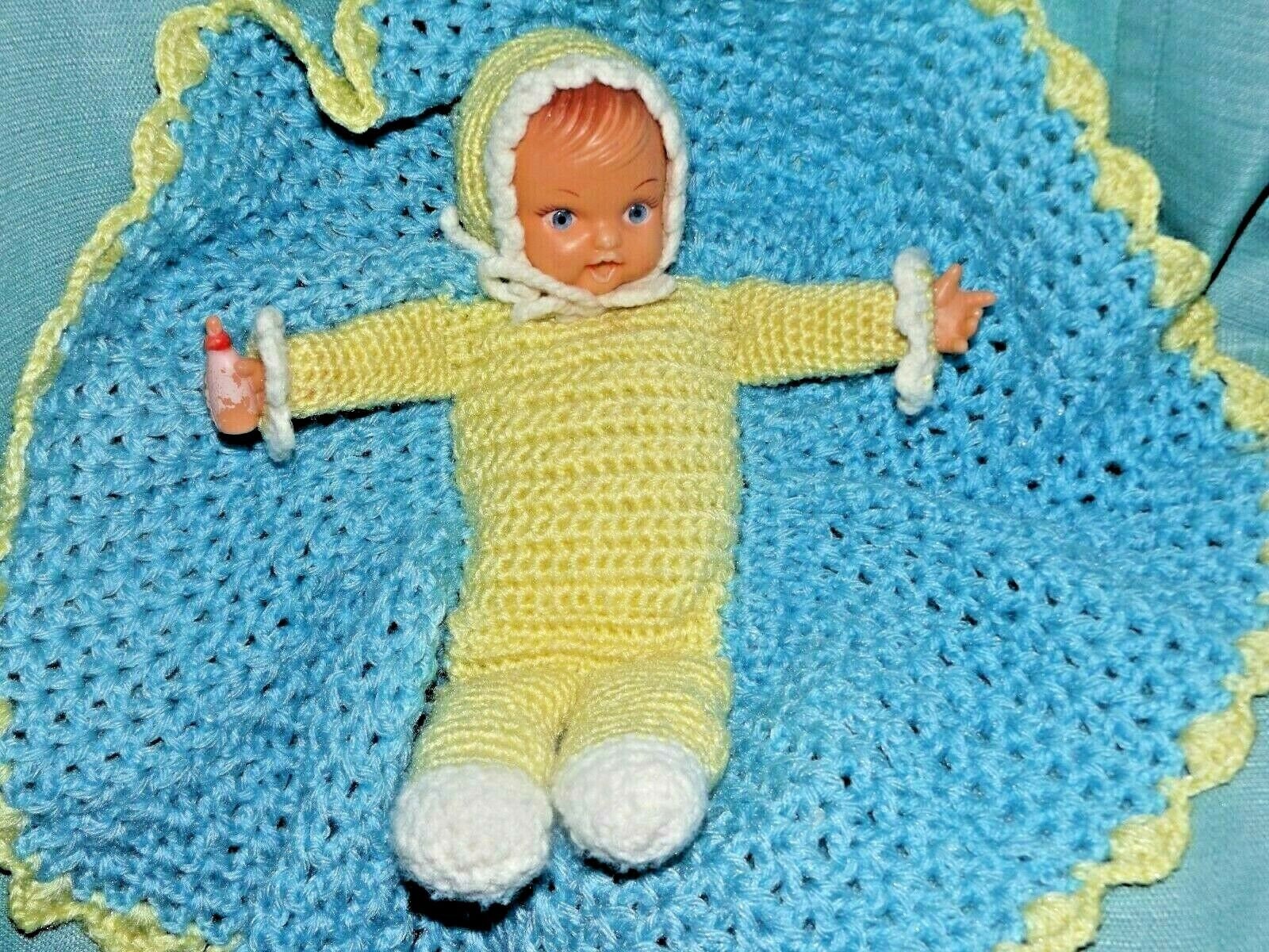 Vintage Crocheted BABY DOLL Bed PILLOW Kids Lovey Nursery Etsy UK