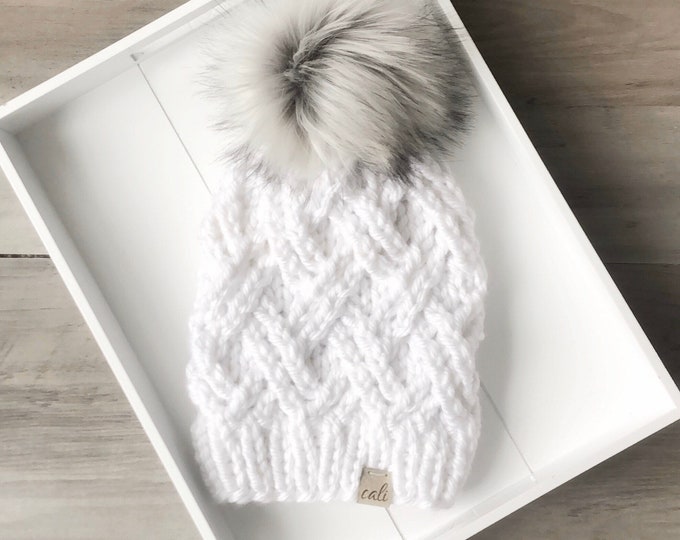 Knit Beanie Pattern / Bunny Slopes Beanie \ Knitting Pattern DIY