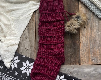 Nordic Stocking Knitting Pattern / Super Bulky Knit Design