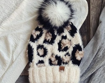 Snowcat Beanie / Knitting Pattern / Knit Beanie Pattern / Advanced Beginner