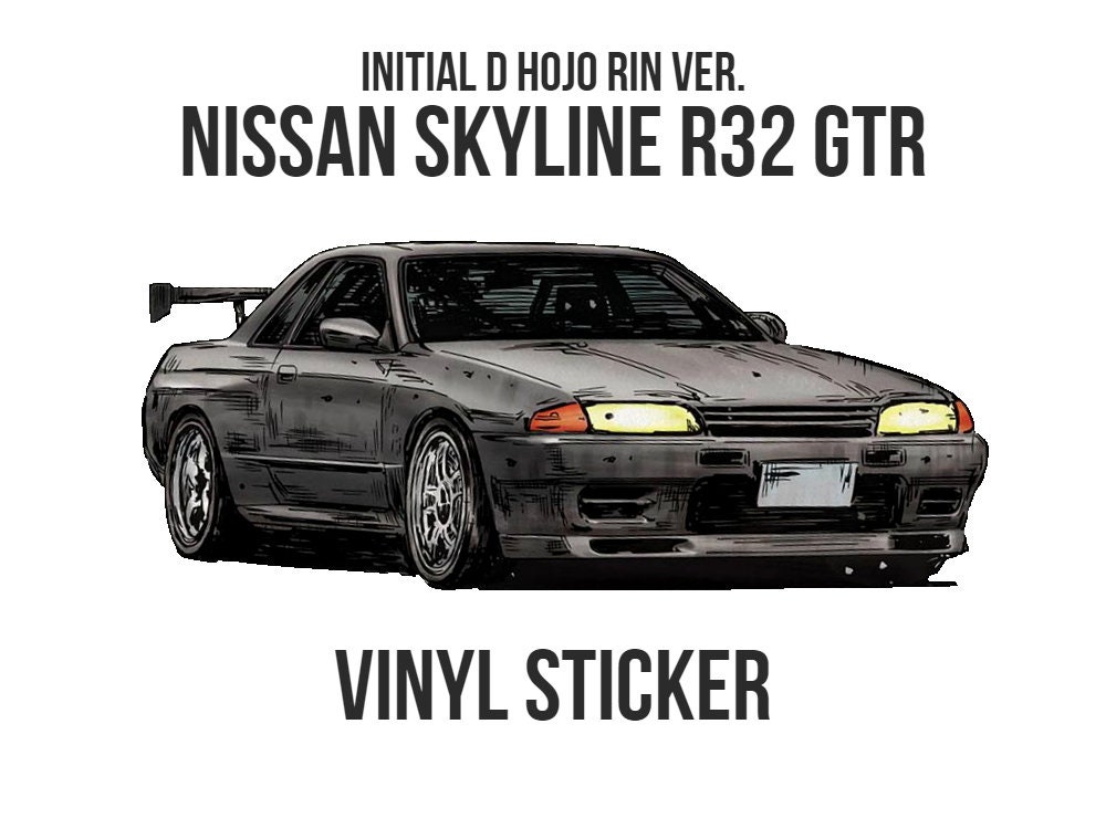 Initial D Hojo Rin Skyline R32 Gtr Sticker Etsy