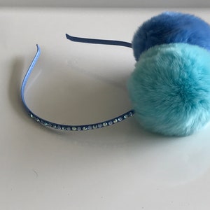 Pom Pom Headband with cyrstals
